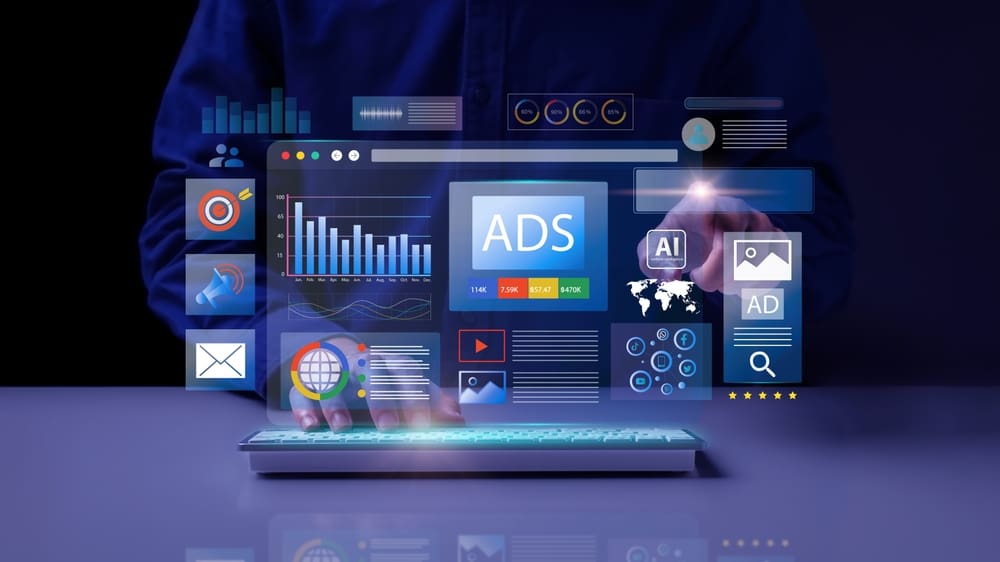 Digital,Marketing,Commerce,Online,Sale,Concept,,Businessman,Using,Laptop,With